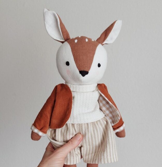 Rehkitzpuppe braun von Soso - Handgemacht in der Schweiz
