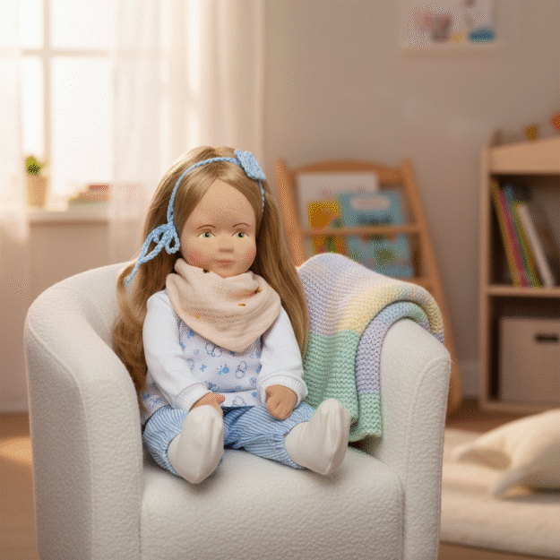 Sophia – Jotte Unikate Original Schweizer Stoffpuppe | Vintage & Upcycling von Jotte Unikate - Handgemacht in der Schweiz